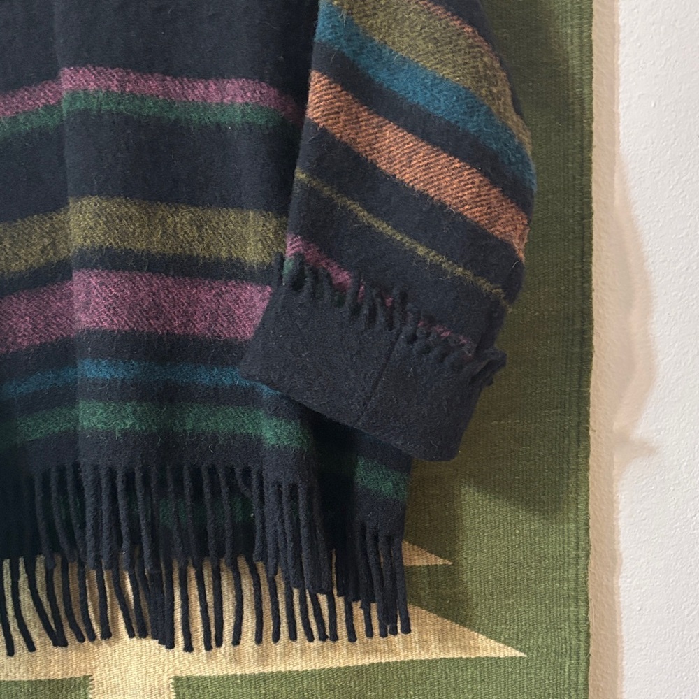 Vintage Lapp lander fringe 100% wool sweater made in Norway - Picture 2 of 13